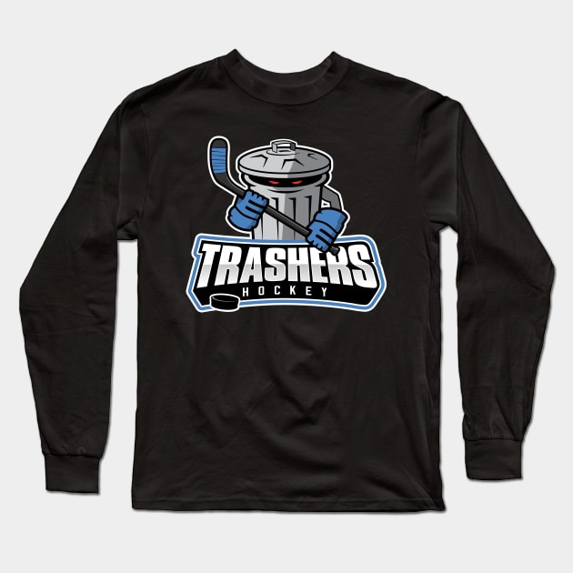 Cache Valley Trashers Hockey Long Sleeve T-Shirt by GrizzlyChomps